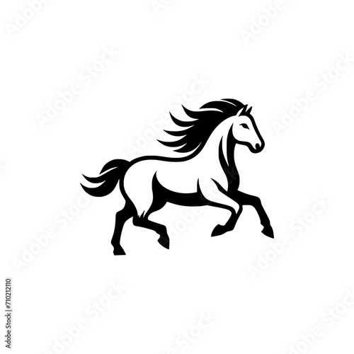 Fototapeta Naklejka Na Ścianę i Meble -  High Quality Vector Logo of a Majestic Rearing White Horse. Versatile Symbol of Strength and Elegance for Logos, Branding, and Marketing. Isolated on White Background for Seamless Integration.