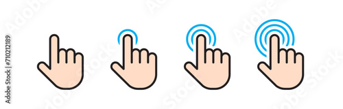 Click icon, hand click, button, touch vector symbol on white background - illustration.eps.png.jpg