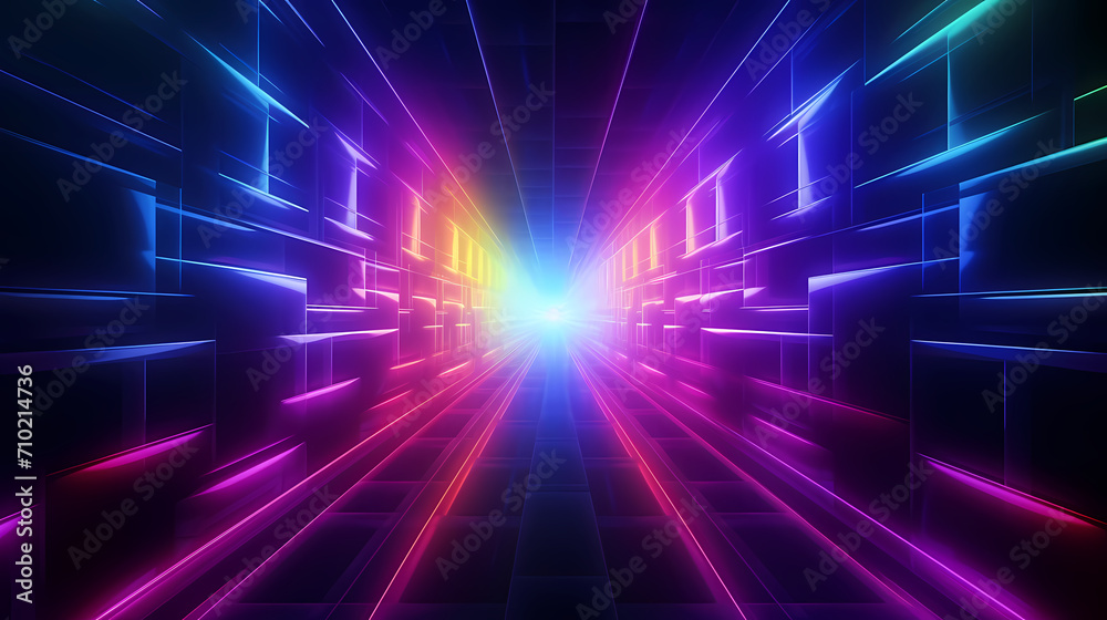 Technology abstract lines background and light effects, technology sense background