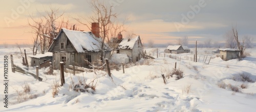 Winter in a rural impoverished home.