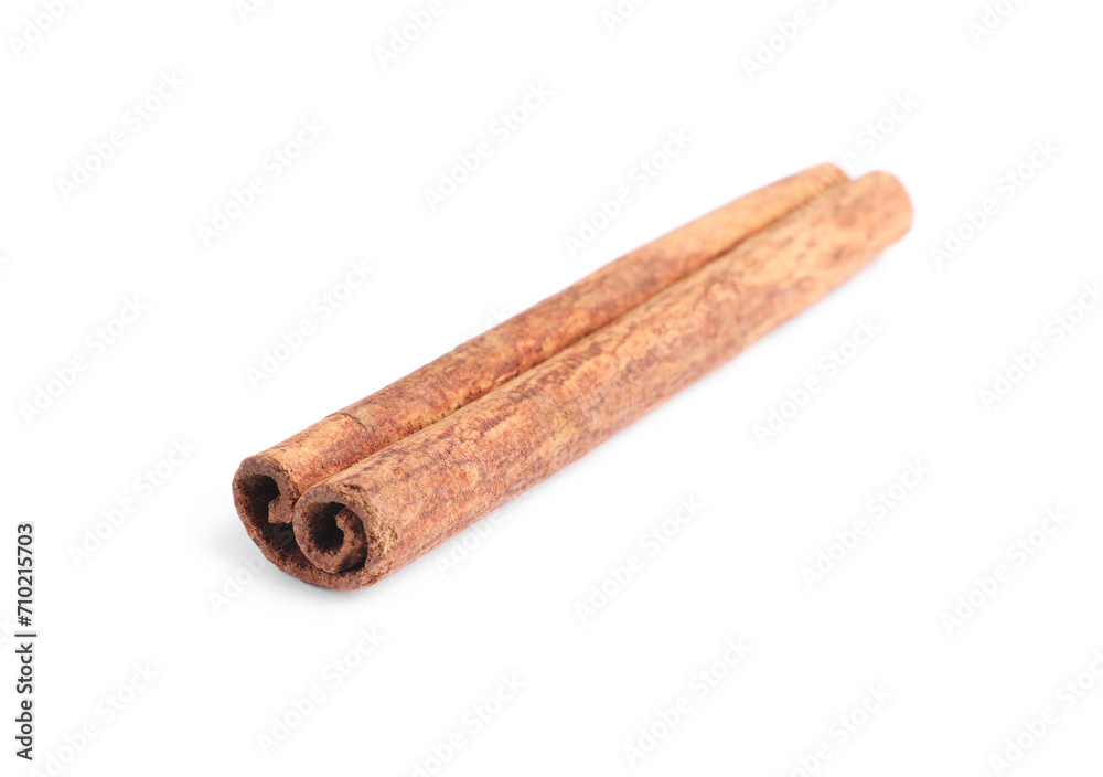 Dry aromatic cinnamon stick isolated on white Dry aromatic cinnamon stick isolated on white