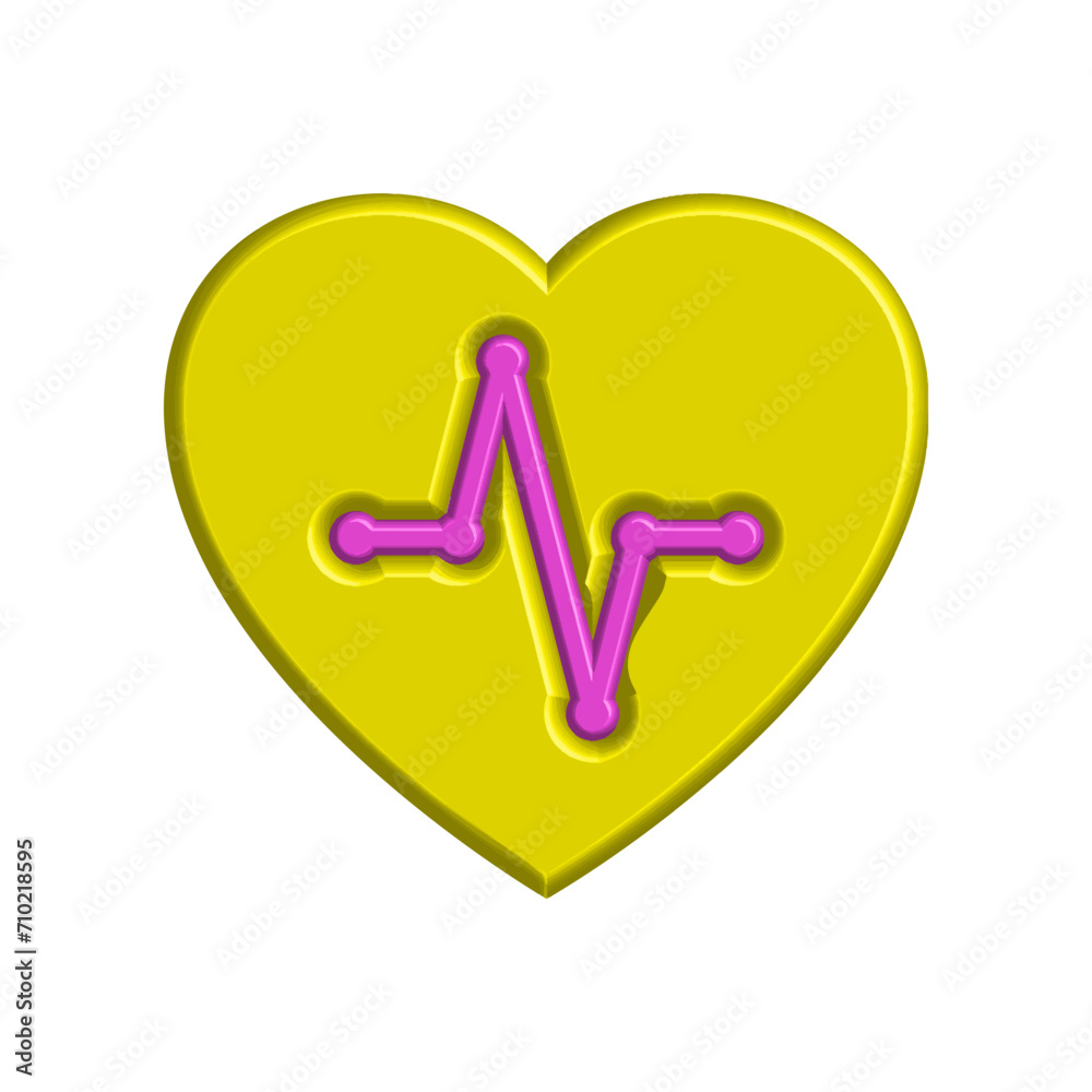 Heartbeat, heart beat pulse monitoring icon