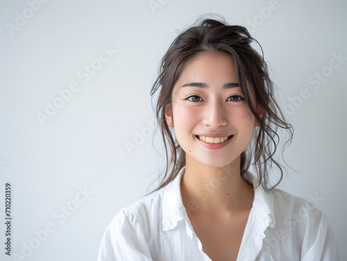 清純な笑顔の若い日本人女性 photo