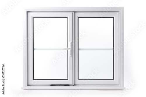 Modern White Window Frame Isolated on White Background
