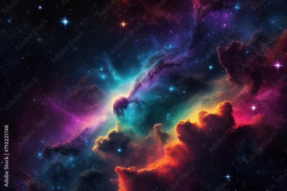 Obraz premium Space galaxies with stars