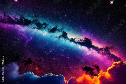 Space  galaxies  colorful background with stars