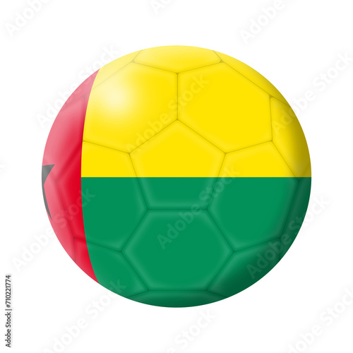 Guinea-Bissau soccer ball football 3d illustration