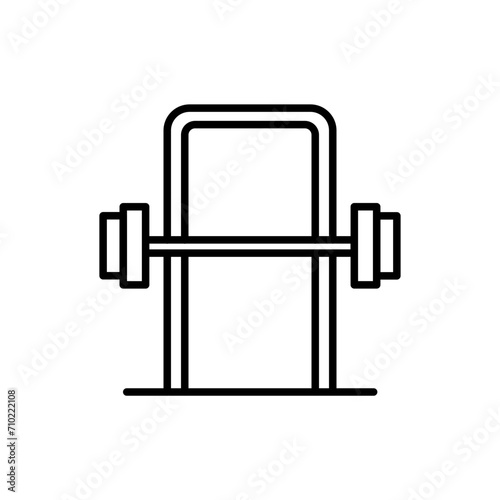 Weightlifting outline icons, minimalist vector illustration ,simple transparent graphic element .Isolated on white background