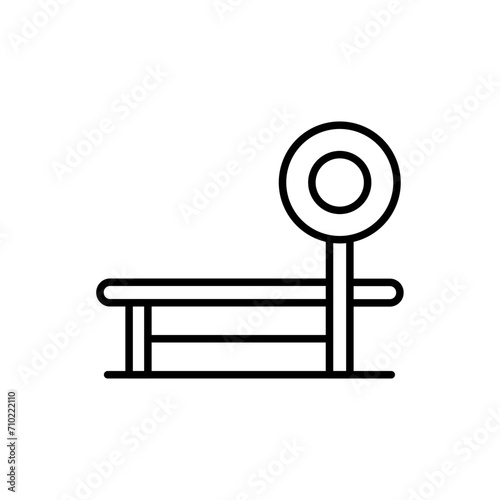 Weightlifting outline icons, minimalist vector illustration ,simple transparent graphic element .Isolated on white background
