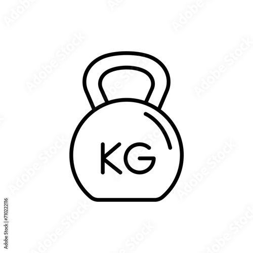 Dumbbell outline icons, minimalist vector illustration ,simple transparent graphic element .Isolated on white background