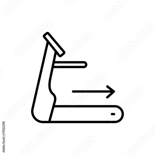 Treadmill outline icons, minimalist vector illustration ,simple transparent graphic element .Isolated on white background