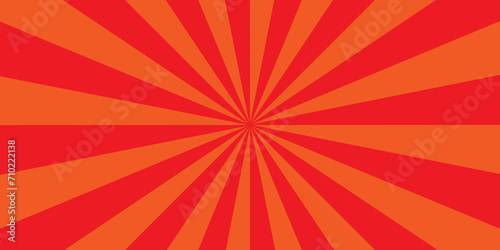 Abstract red sunburst texture backdrop background. sunrise starburst used for carton and banner wallpaper.