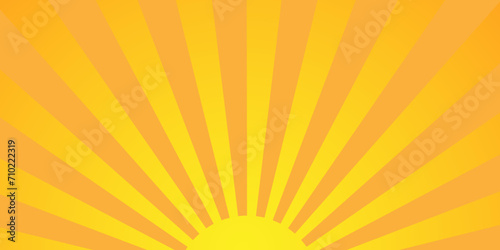 seamless abstract ray and illustration vector sunburst texture yellow and orange sunbeam pattern background.