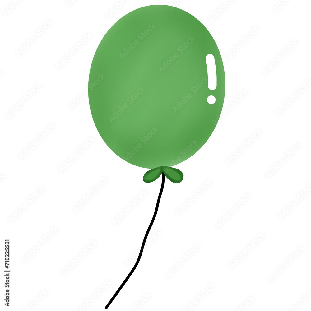 green balloon isolated on white green balloon isolated on white