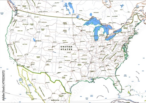 United States of America USA locations navigation map