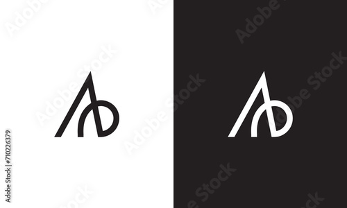 AB logo, monogram unique logo, black and white logo, premium elegant logo, letter AB Vector photo