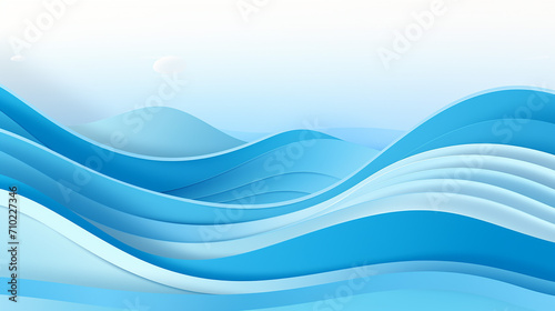 curve paper wave abstract blue sea and beach summer background © Aura