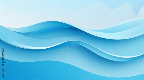 curve paper wave abstract blue sea and beach summer background