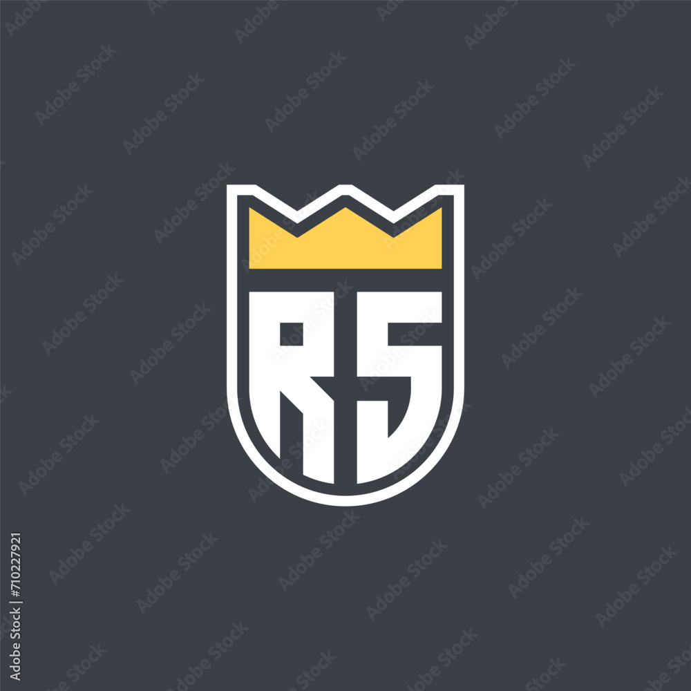 Flat design rs logo template Flat design rs logo template