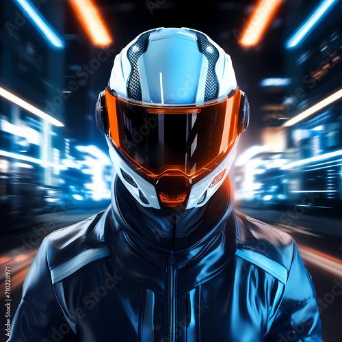 man in motorcycle helmet
