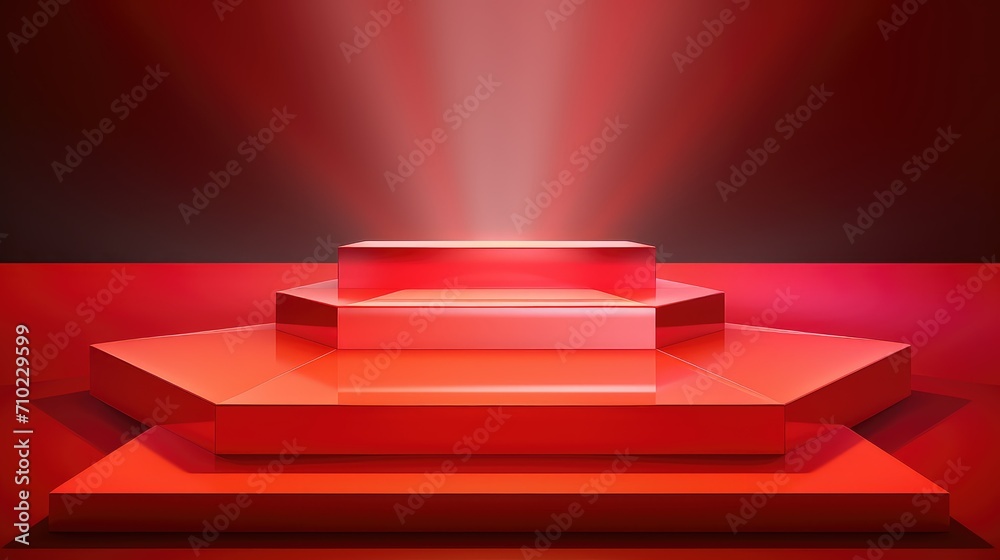 Obraz premium illuminated bright podium background illustration glowing colorful, radiant luminous, vibrant energetic illuminated bright podium background