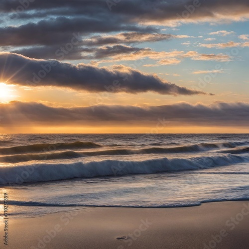 Beach Scene Sunrise