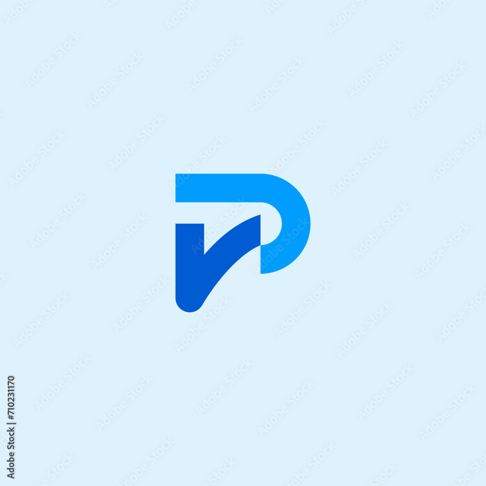 modern letter p logo design. Vector illustration creative letter f logo. modern logo design vector icon template - obrazy, fototapety, plakaty 