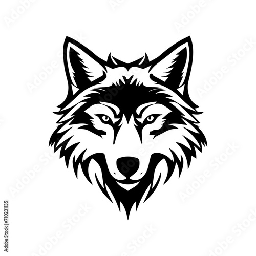 Wolf head Logo template design