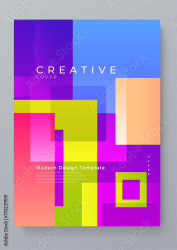 Wallpaper Mural Colorful colourful vector abstract creative cover collection design with shapes. Colorful gradient geometric design for poster, banner, brochure, leaflet, cover, magazine, or flyer. Torontodigital.ca