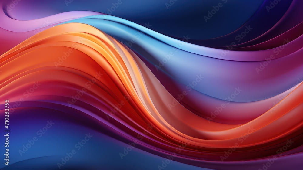 3D rendering abstract fluid background, gradient color, 