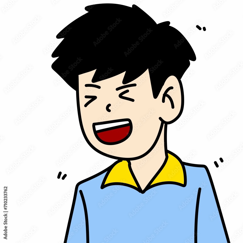 cute man cartoon on white background cute man cartoon on white background
