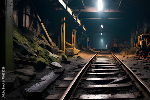 Secret in the dark: Handwritten editing of old shafts and trolley tracks exploring abandoned coal mines and the mysteries of mines generative ai
