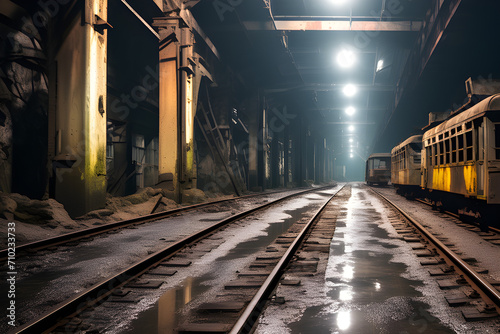 Secret in the dark: Handwritten editing of old shafts and trolley tracks exploring abandoned coal mines and the mysteries of mines generative ai