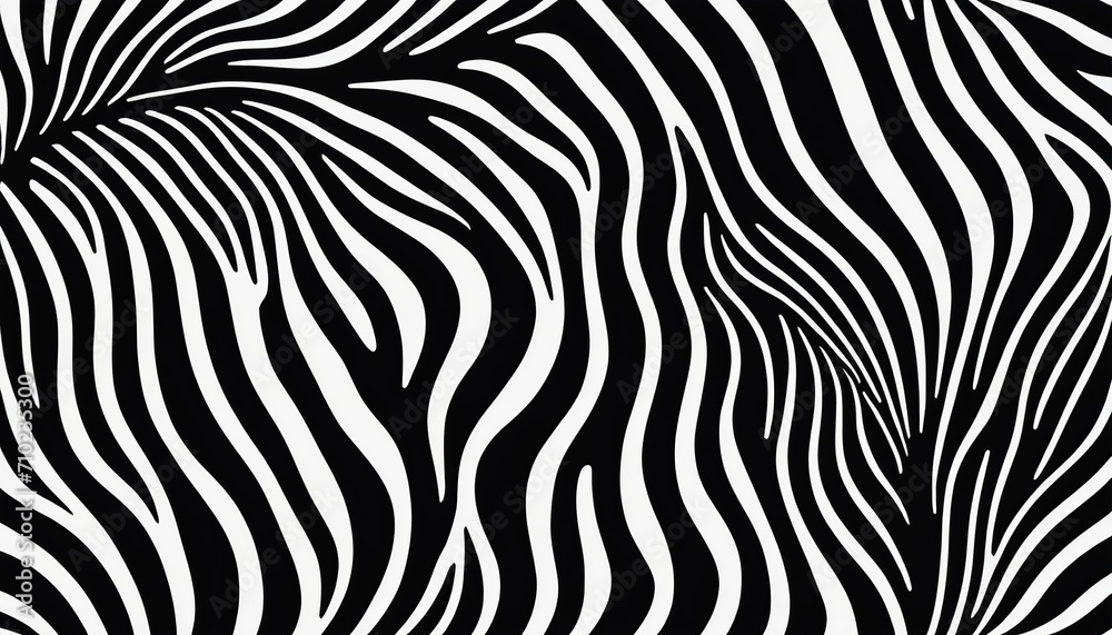 Black and White Zebra Pattern: A Striking Vector Design