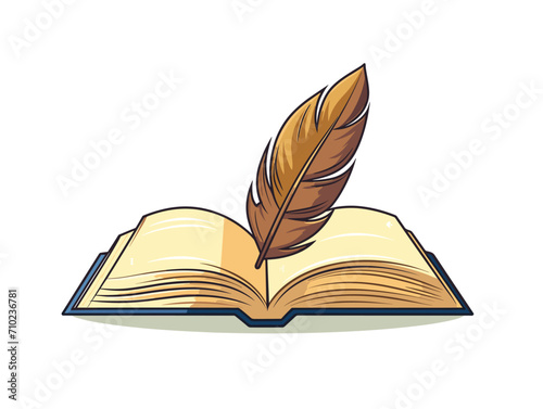 book with feather