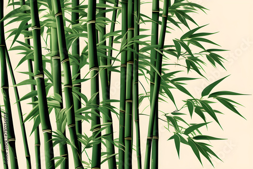 Oriental elegance  the beauty of hand-edited bamboo paintings generative ai