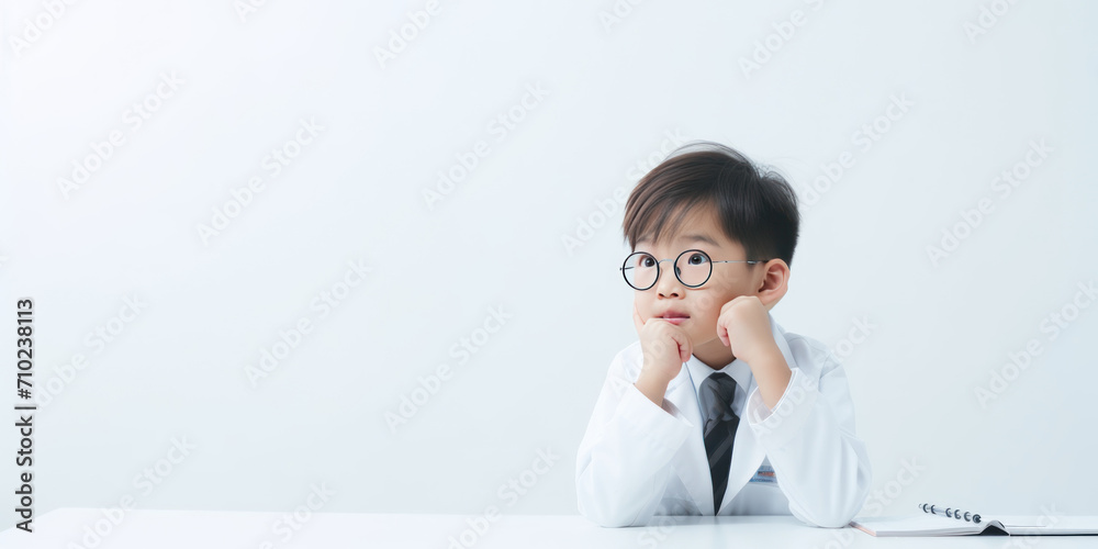 photography of Smiling doctor posing with arms crossed or thinking in the office , on white background , copy space photography of Smiling doctor posing with arms crossed or thinking in the office , on white background , copy space