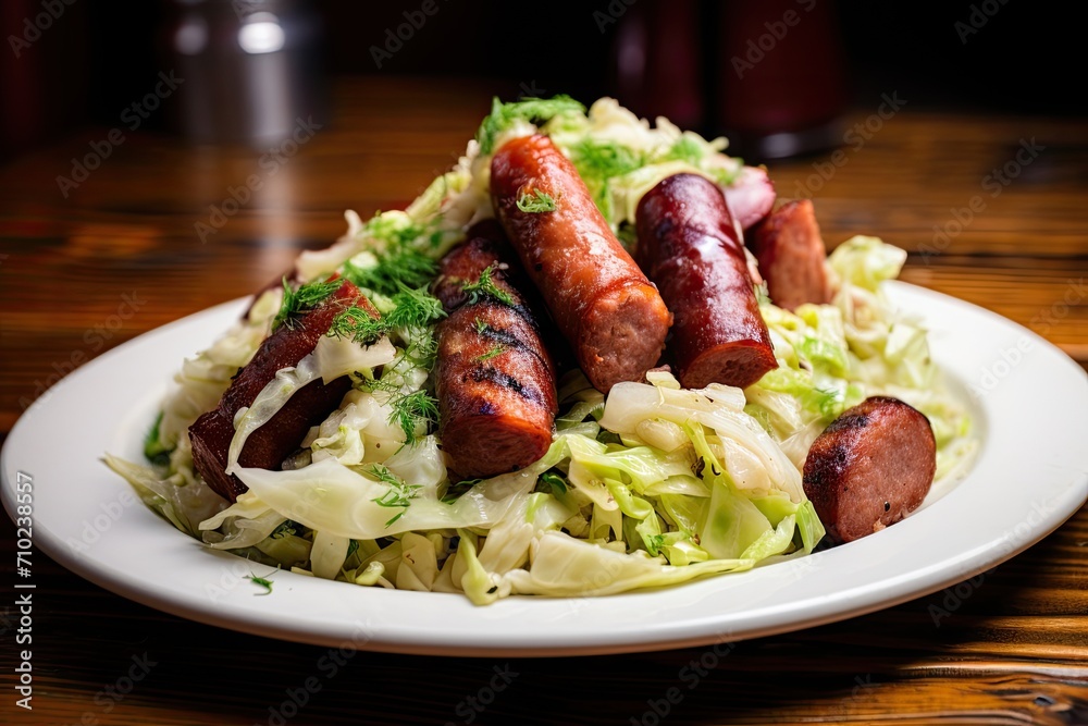 Cabbage and sausage Cabbage and sausage