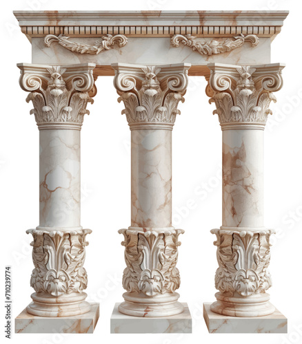 Marble greek roman column with arch