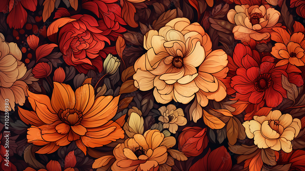 beautiful warm autumn floral background beautiful warm autumn floral background