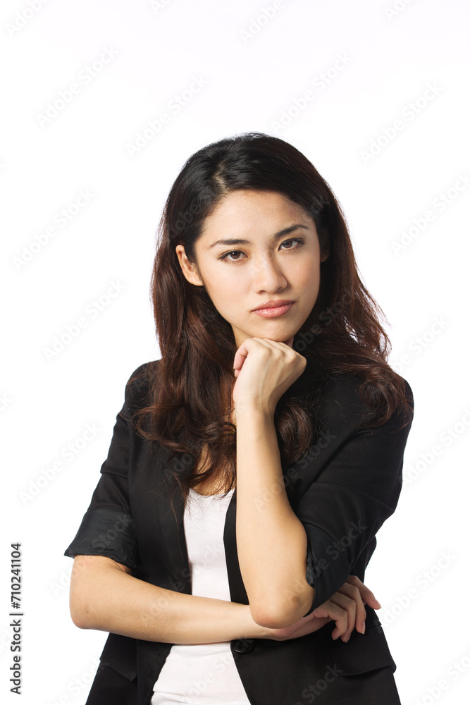 Attractive businesswoman with her arms crossed Attractive businesswoman with her arms crossed