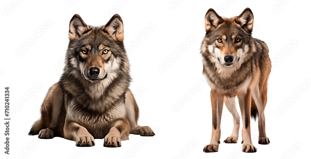 PNG Set of Wolf isolated on transparent background
