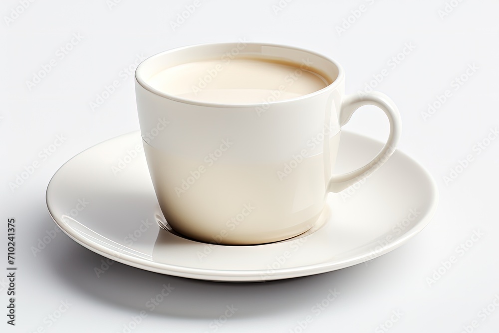 Milk infused tea on blank surface Milk infused tea on blank surface