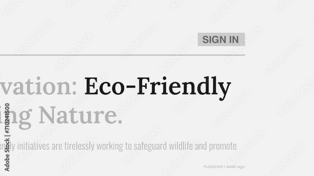 Term 'Eco-friendly' highlighted on FAKE headlines news publications. Titles on white background. Can be used for editorial AND non editorial content as everything is 100% fake Term 'Eco-friendly' highlighted on FAKE headlines news publications. Titles on white background. Can be used for editorial AND non editorial content as everything is 100% fake