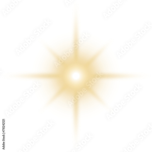 Sun rays light overlays flare glow isolated on transparent backgrounds for design