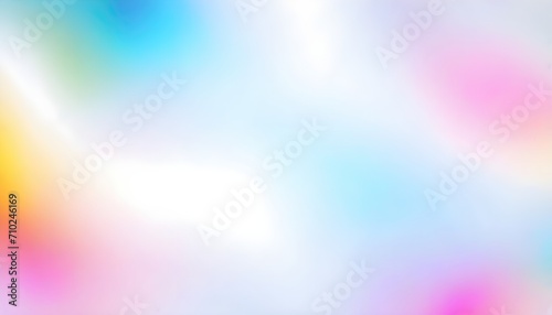 Holographic Unicorn white Gradient colors soft blurred background 