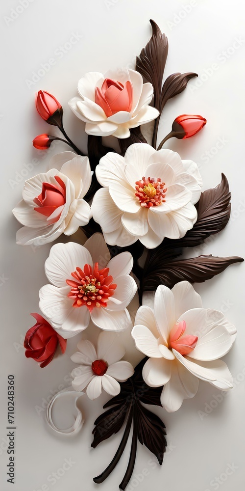 custom made wallpaper toronto digitalbouquet of flowers, Generative AI