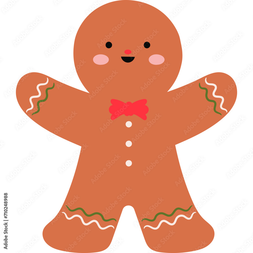 Obraz premium Christmas Gingerbread Person Illustration