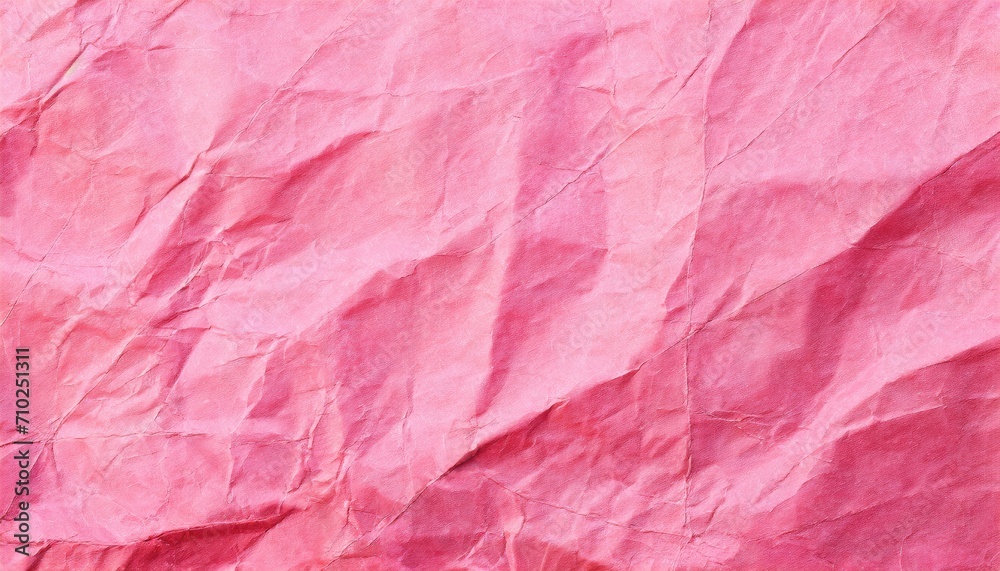 The pink crumpled paper background.
