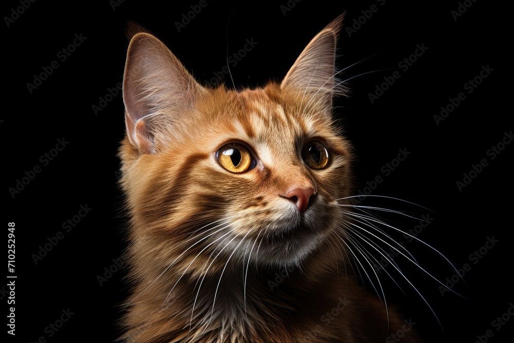 Ginger cat posing on white backdrop Ginger cat posing on white backdrop